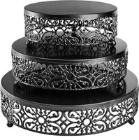 3 supports à cupcakes en métal, motif uni, pour mariage, anniversaire, restaurant, table de desserts, pour la présentation en boulangerie