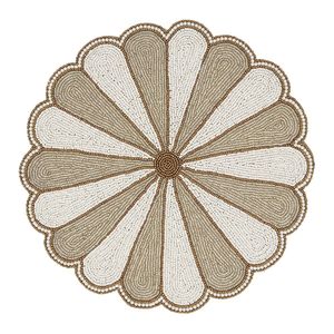 Manteles individuales con cuentas redondas elegantes con bordado hecho a mano, manteles individuales bordados con cuentas hechas a mano para casas de lujo - Product Image 5