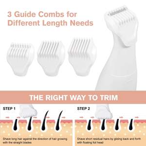 Recortadora Eléctrica 5 en 1, Impermeable IPX7, USB, para Mujer, Depiladora Íntima con Cinco Cuchillas para Rostro, Cejas, Cuerpo y Área del Bikini - Product Image 5