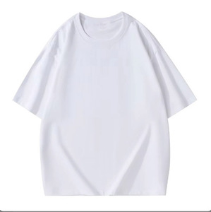 T-shirts en coton biologique lourd avec impression personnalisée et logo de haute qualité T-shirt à col rond personnalisé vierge T-shirt surdimensionné pour hommes - Product Image 1