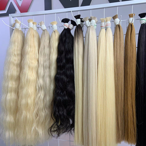 Extensiones de cabello a granel Producto de Venta caliente 2024 colores rubios ondulado natural de alta calidad Doble dibujado - Product Image 2