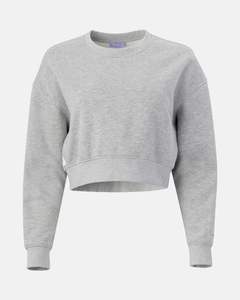 Top corto de algodón transpirable de ajuste regular para mujer, sudadera teñida lisa con logotipo frontal, estilo de calle, talla XS para invierno - Product Image 3