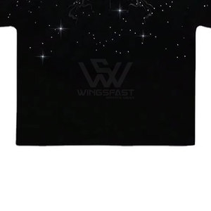 Precio bajo Hombres Rhinestone Camisetas Tamaño adulto Mejor calidad 100% Algodón Loose Fit Impreso Rhinestone Camiseta para hombres - Product Image 3