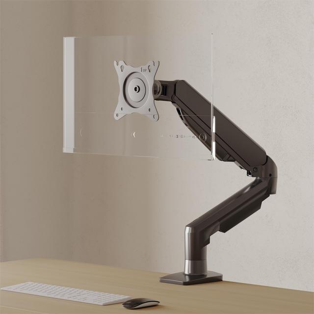 OMNI Free-Standing Foldable Aluminum Dual Monitor Arm with Articulating Joints Full Motion Range for Computer Screens