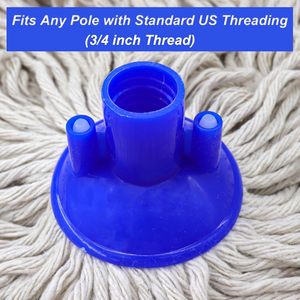 Serpillère industrielle à extrémités coupées Kentucky, écologique, auto-essoreuse, en fil de coton durable, multifonctionnelle, avec clip en plastique robuste - Product Image 2