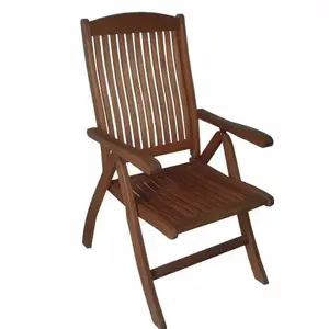 Factory-Made Vietnam Style Acacia Wood Recliners Indoor Balcony Patio Lazy Chair With 1-Year Warranty