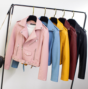 Chaqueta de Motociclista de Moda para Mujer Otoño Invierno, Chaqueta Bomber Tejida Impermeable y Cortavientos con Cremallera Floral - Product Image 2