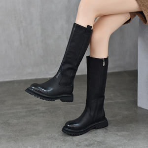 Botas de tacón alto para mujer, botas largas hasta la rodilla y por encima de la rodilla para invierno, fiestas, oficina y uso diario. - Product Image 1