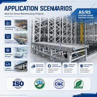 Système de rayonnage automatisé ASRS avec grue de stockage en mezzanine, système de rayonnage haute densité pour entrepôt, rayonnage à palettes en acier robuste, OEM ODM
