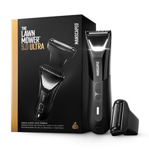 Recortadora de Vello Corporal USB C Recargable de Doble Cabezal para Hombre, Impermeable, para Uso en Seco/Húmedo, con Cuchillas de Cerámica y Estuche de Viaje - Product Image 1