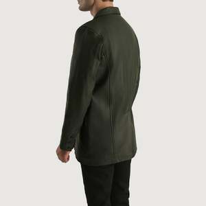 Ray Cutler <b>Green</b> <b>Leather</b> <b>Blazer</b> - Product Image 5