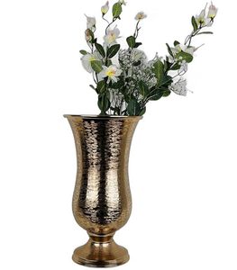 High Quality Centerpiece Metal Aluminum Flower Vase <b>Copper</b> Antique Color Home Decoration <b>Table</b> Top Flower Vase - Product Image 2