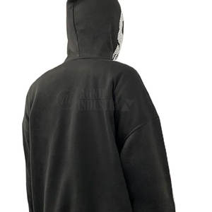 เสื้อฮู้ดผู้ชายมีซิป ดีไซน์ทันสมัย ประดับเพชรเทียม ผ้าฝ้าย 100% สไตล์ไฮสตรีท คอลเลคชั่นล่าสุดปี 2025 สำหรับผู้ใหญ่ - Product Image 6