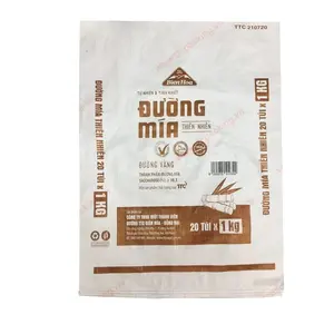 2 tons 2.4mm Caro Moisture Proof Waterproof Vietnam Food grade packing 50kg TTC new material white PP bag PP woven Roll