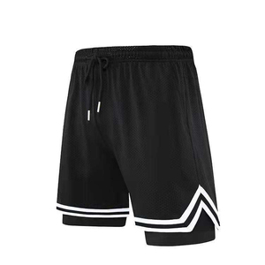 Shorts de sport pour homme en coton 100% été, anti-froissement, imperméable, couleur unie, logo personnalisé, décontracté - Product Image 4