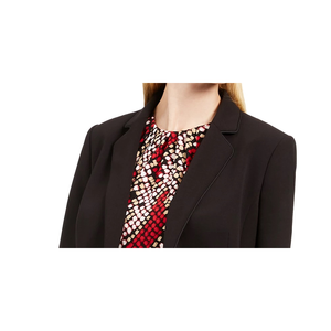Blazer da Donna Calvin Klein Nero Stile Smoking con Bordi in Velluto a Coste, Chiusura a Bottone Singolo, Stampa Ricamata, Taglia 8 - Product Image 2