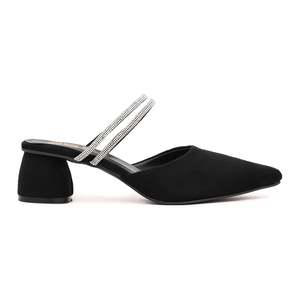 Zapatos de corte cómodos negros WN5286 Diseño plano para comodidad y estilo - Product Image 3