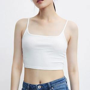 Tops cortos sexis para mujer, camiseta sin mangas de seda helada, chaleco sin espalda sin costuras, Top de tubo, ropa interior, sujetador acolchado, Bralette, camisola, accesorio - Product Image 2