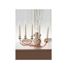 Black Iron Metal Candle Stand Holder Hanging <b>Chandelier</b> Tealight Stand for Home Christmas and Weddings - Product Image 5