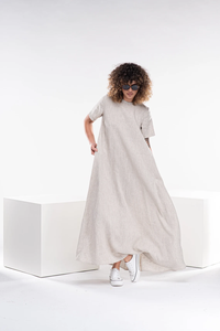 <b>Boho</b> Linen <b>Dress</b> Beach <b>Wedding</b> <b>Plus</b> <b>Size</b> Linen Maxi Spring <b>Dress</b> Women effortless style and comfort <b>Dress</b> - Product Image 4