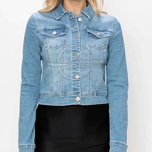 Dernier style de veste en jean pour femmes Points ouverts pour femmes Street Wear Veste en jean pour femmes à bas prix pour l'hiver - Product Image 3