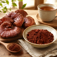 Poudre de champignon Reishi de haute qualité en gros, Ganoderma Lucidum pur, matière première de qualité alimentaire, OEM ODM, prix de gros, approvisionnement