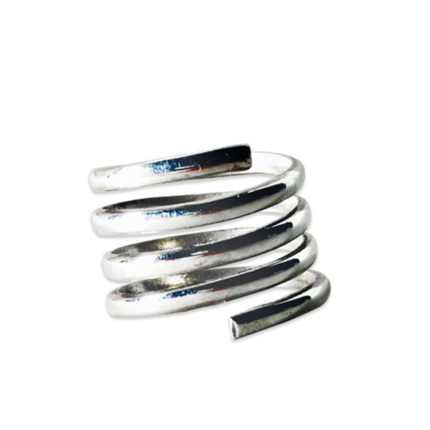 Fashion 925 Sterling Silver Couple Jewelry  Wholesale Silver Spiral Adjustable Rings Bohemian Silver Jewelry Everyday Jewelry