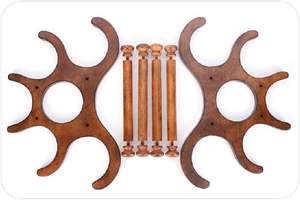 Estante de vino de madera-6 botellas encimera decorativa soporte de botella de vino de mesa estante de almacenamiento de vino de pie libre - Product Image 4