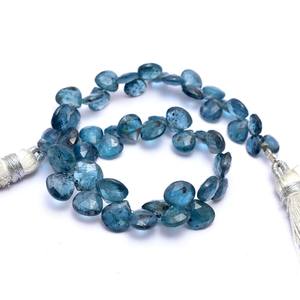 Cuentas de Cianita Azul AAA de 6mm-8mm, Facetadas en Forma de Corazón, Cianita Índigo Musgosa Natural, Piedras Semipreciosas Sueltas para Joyería - Product Image 4