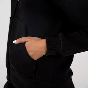 Sudadera con Capucha Negra para Mujer, Ligera, de Forro Polar, Diseño con Capucha, Ideal para Uso Diario Informal - Product Image 6