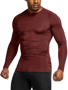 Camiseta de compresión muscular sublimada personalizada, capa Base ajustada para culturismo, ropa para correr y trotar, transpirable - Product Image 2