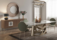 Fauteuil d'intérieur élégant et contemporain en métal avec revêtement personnalisable, assise rembourrée en mousse, fabriqué en Italie pour salon et salle à manger