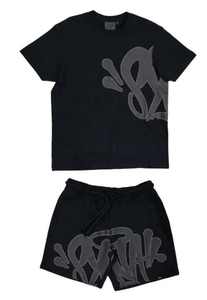 OSTROWEARS ENTERPRISES Conjunto de prendas de vestir exteriores de verano para hombre Ropa de playa de vacaciones Camiseta Polo de 2 piezas Traje corto de moda - Product Image 2