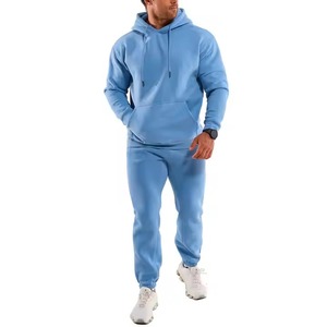 Ensemble de survêtement décontracté personnalisé pour hommes Jogging en polyester avec capuche et pantalon cargo Concevez votre propre combinaison de sport vierge - Product Image 1