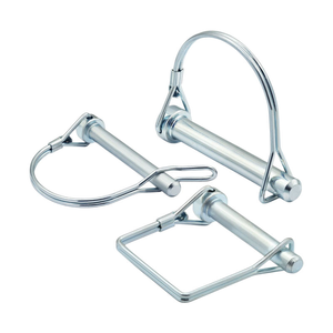 Goupille de sécurité à dégagement rapide en acier au carbone avec anneau en D et ressort pour remorque, charnière, porte, excavatrice - Product Image 1