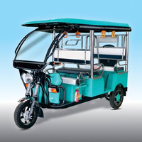 RICKSHAW STAR de Diseño Moderno y Elegante, Vehículo Eléctrico de Pasajeros, Color Azul Verde, Tipo de Batería Plomo-Ácido/Litio 100-150Ah Bharathi 25