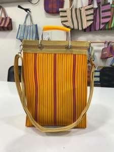 Nylon Recycled Woven Eco-friendly Reusable Striped Handled Customizable Zipper Closure Extra Large Shopping <b>Bags</b> Sustainable - Product Image 3