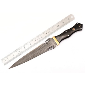 Couteau à désosser Jexmoo fait main en acier Damas avec manche en acier Damas et étui en cuir, cadeau idéal pour le camping et la chasse - Product Image 3