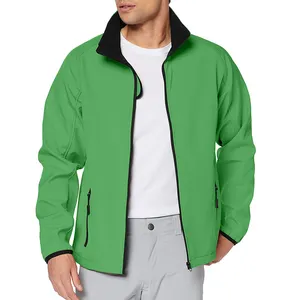 Sıcak satış 2024 yeni stil kış moda erkekler tam Zip yumuşak kabuk rüzgar geçirmez ceket kış sezonu için