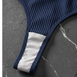 Women's Cotton G-String Thong Panties Striped Low-Rise Everyday Anti-Static <strong>Waist</strong> Logo <strong>Underwear</strong> Wholesale - Product Image 4