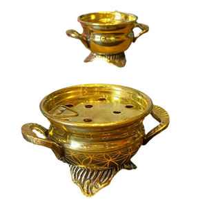 Heavy Duty Brass <b>Bakhoor</b> <b>Burner</b> Suitable For Strong Incense Diffusion And Long Duration Home Aromatherapy - Product Image 1