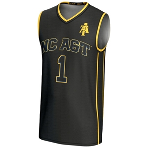 Maillot de basket-ball Custom NC A & T Aggies pour hommes, noir, numéro 1 - Product Image 2