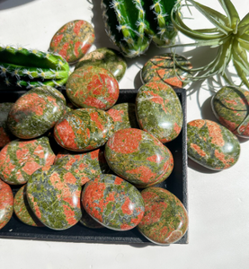 Meilleure qualité Offre Spéciale pierres de palmier naturelles Unakite équilibre émotionnel pierre de cristal Agate commande en gros - Product Image 3