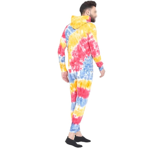 Survêtement d'hiver épais imprimé tie-dye de haute qualité pour hommes, en polyester et coton, avec logo personnalisé, pour le jogging – Vente en gros - Product Image 2