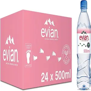 Eau plate 750 ml - Bouteille d'eau en Verre - Evian