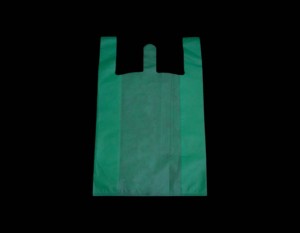 Bolsa de tela no tejida verde - Product Image 3