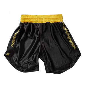 Pantalones cortos de Muay Thai de secado rápido transpirables y ligeros de alta demanda, ropa de artes marciales teñida lisa - Product Image 2