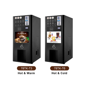 Đồng xu thương mại và thẻ <span class=keywords><strong>IC</strong></span> hoạt động cà phê hòa tan Máy bán hàng tự động nước nóng và ấm với tính năng tự động làm sạch - Product Image 5