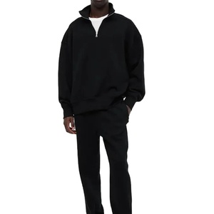 Sudaderas con Media Cremallera para Hombre de Primera Calidad, de Poliéster y Algodón Sólido, Transpirables, Impermeables, de Secado Rápido, Forradas de Felpa, Ropa Urbana Personalizada - Product Image 1