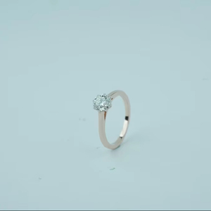 Anillo de diamante cultivado en laboratorio de lujo Corte redondo VS1 Claridad IGI SGL Certificado Oro Rosa Oro Plata Proveedor mayorista - Product Image 1